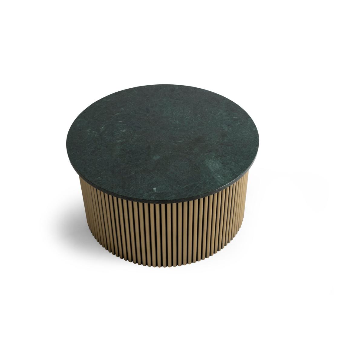 Soffi Coffee Table, Green & Brass – image 2