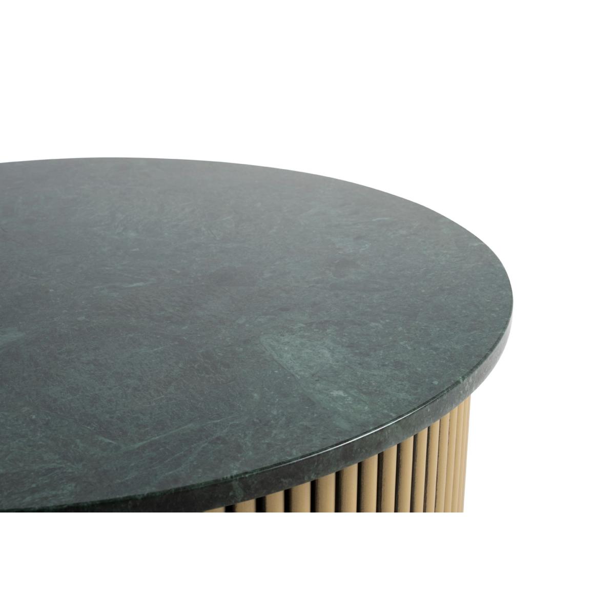 Soffi Coffee Table, Green & Brass – image 3