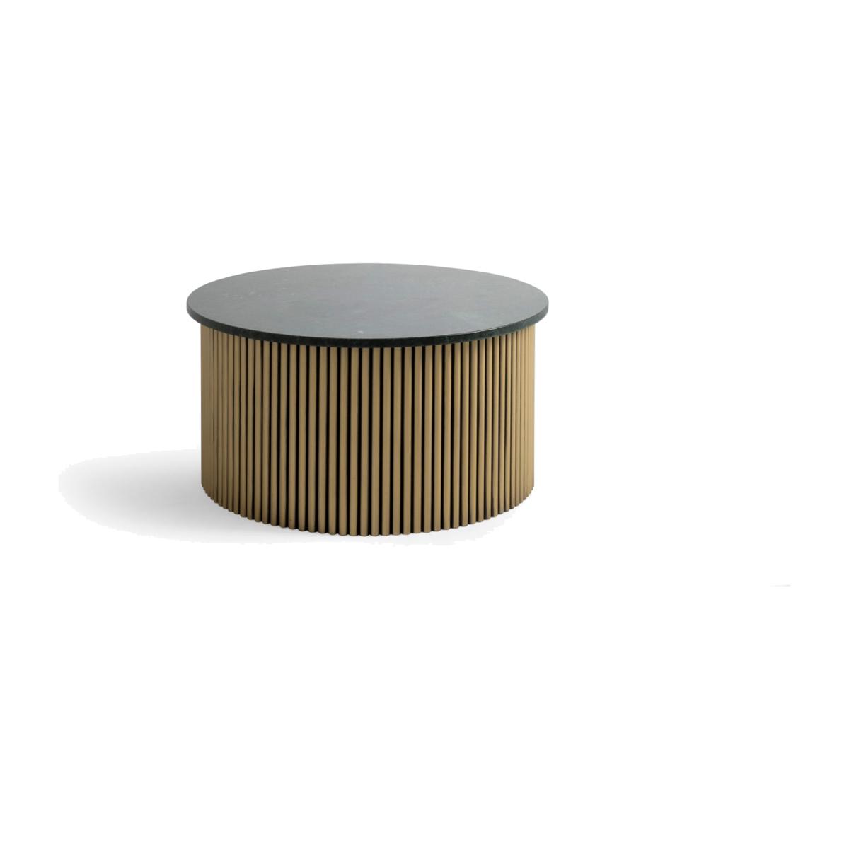 Soffi Coffee Table, Green & Brass – image 1
