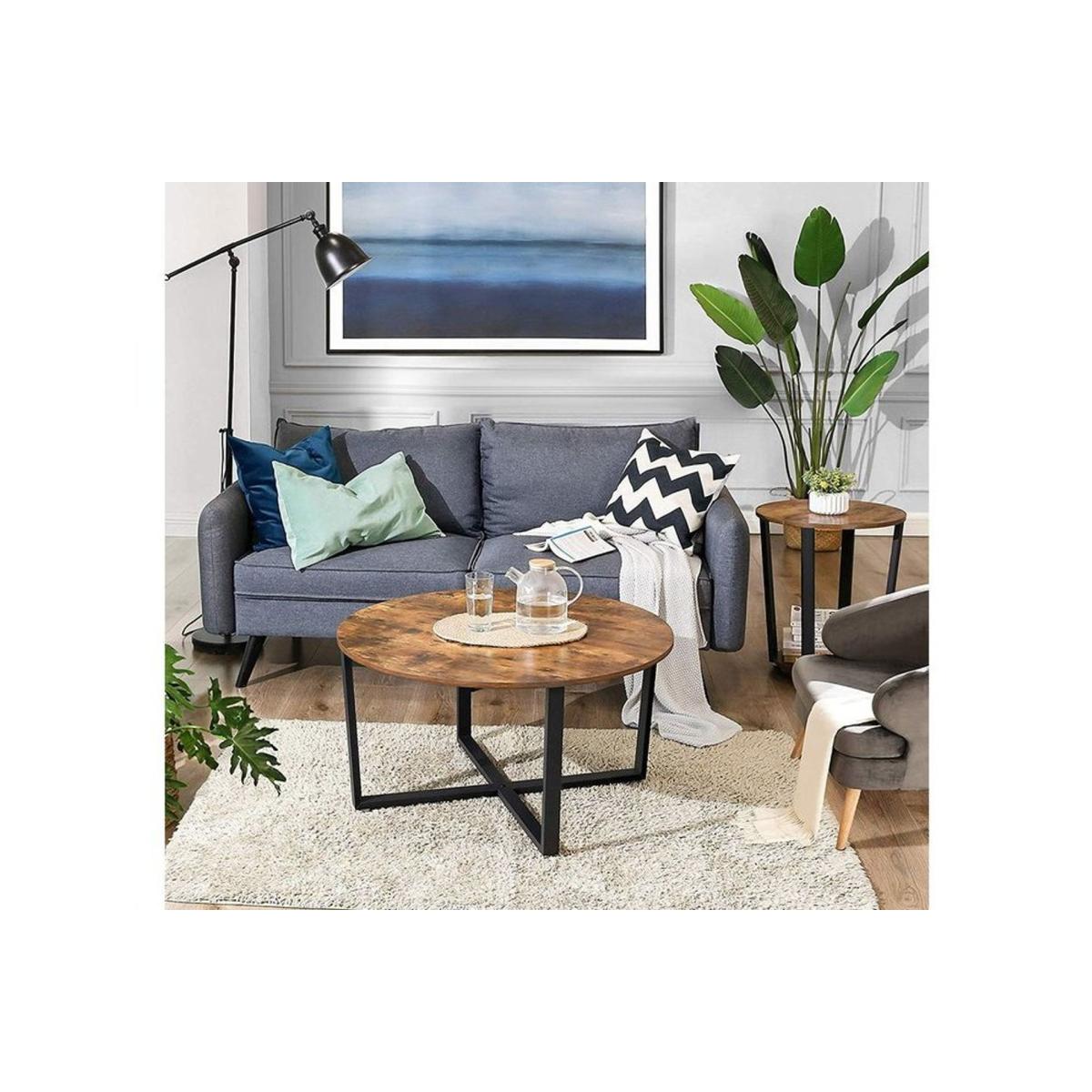 Krax Coffee Table, Dark Wood & Black – image 2