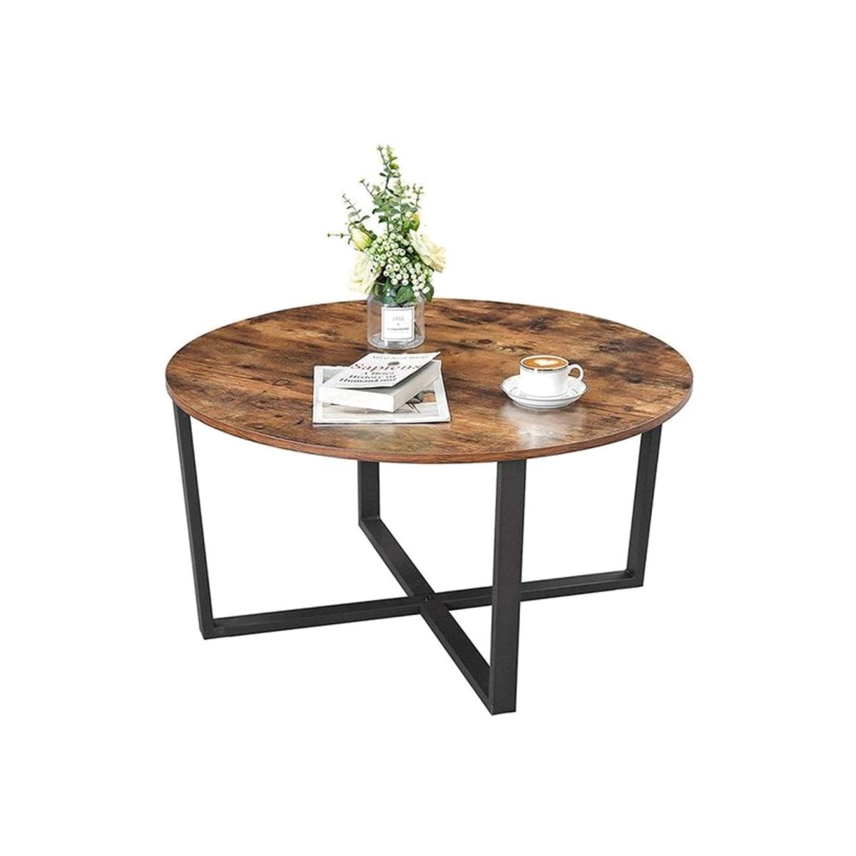 Krax Coffee Table, Dark Wood & Black – image 1
