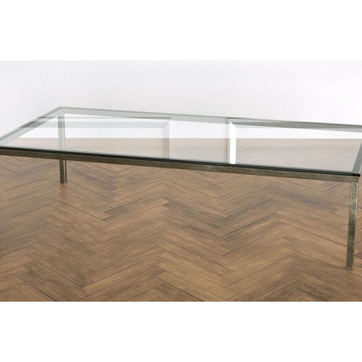Shiny Coffee Table, Vintage Brass – image 2