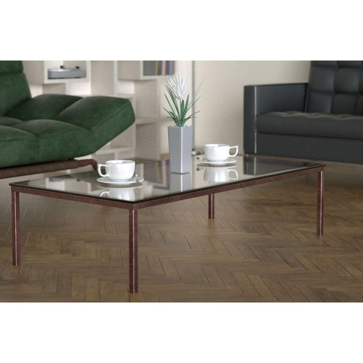 Shiny Coffee Table, Vintage Brass – image 3