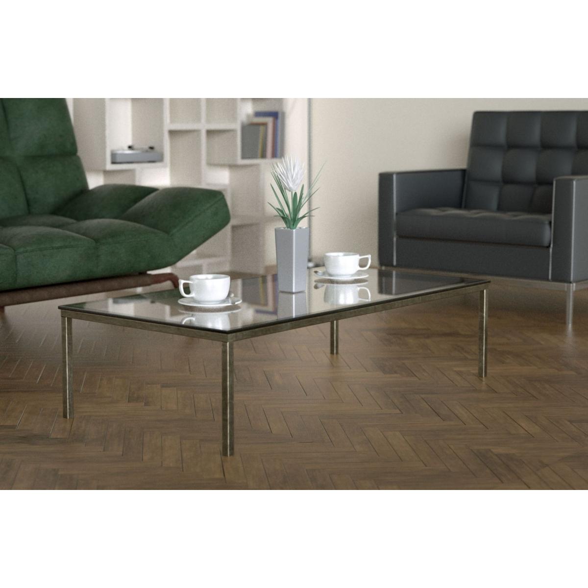 Shiny Coffee Table, Vintage Brass – image 6