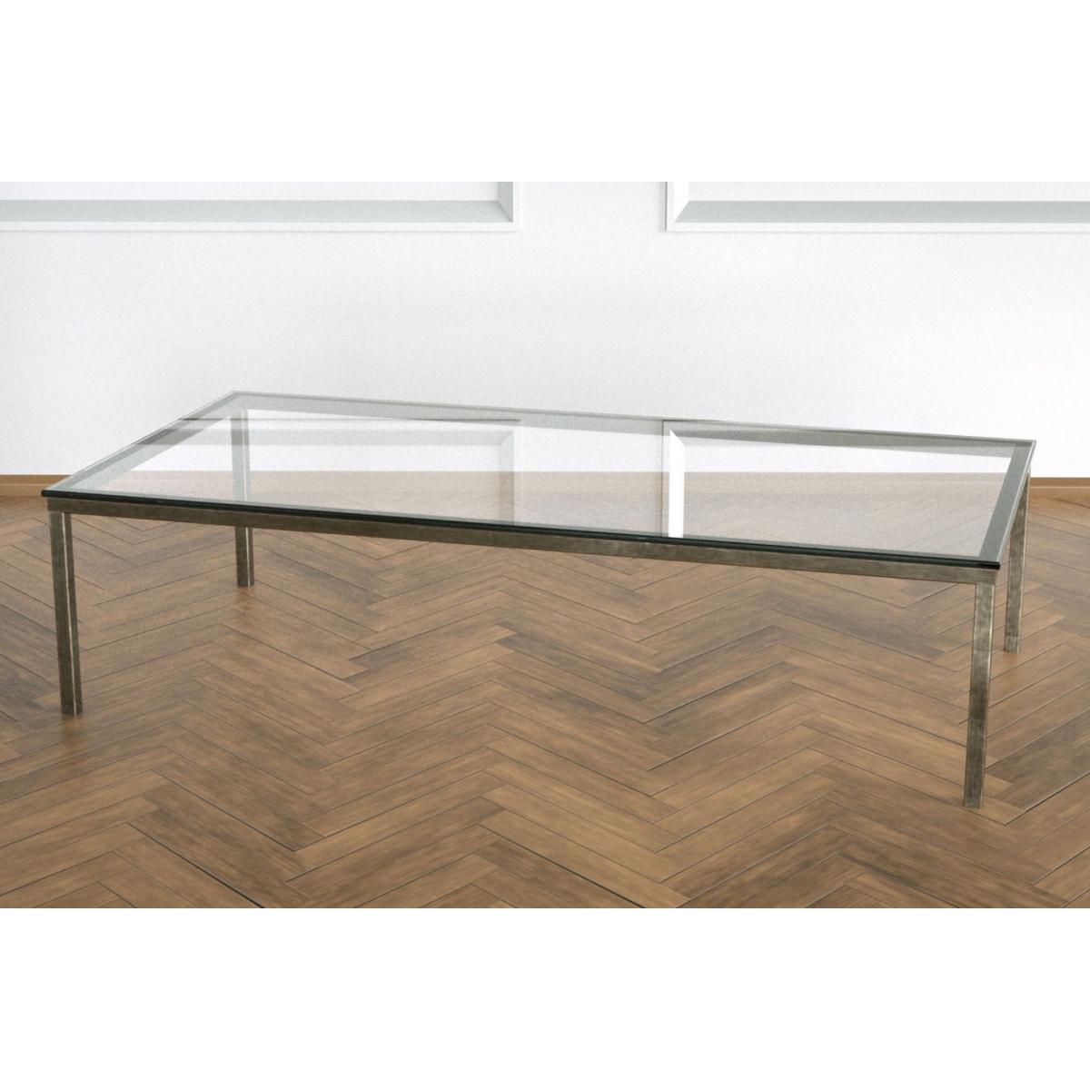Shiny Coffee Table, Vintage Brass – image 7