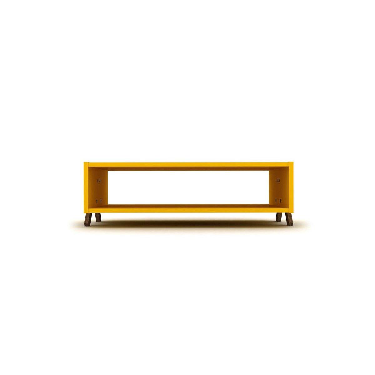 Rafevi Kipp Coffee Table, Yellow & Dark Wood – image 4