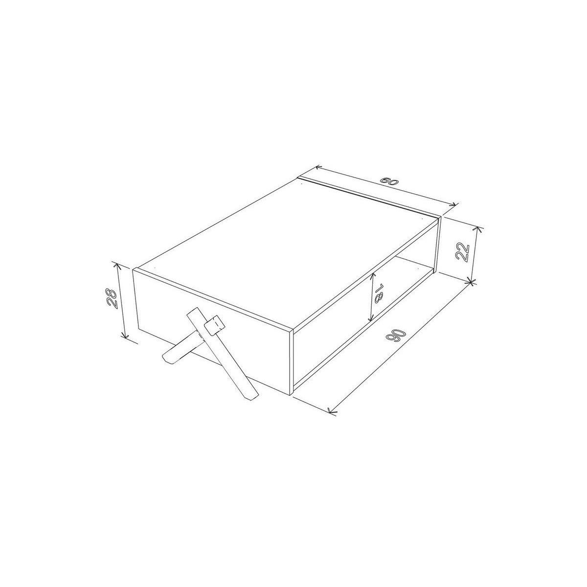 Rafevi Kipp Coffee Table, Yellow & Dark Wood – image 6
