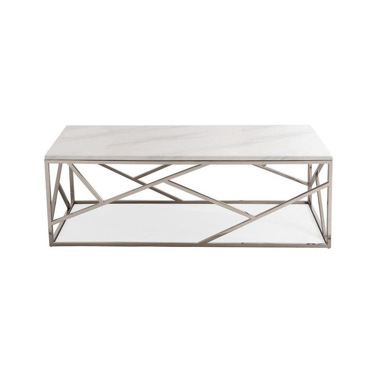 Gi Marble Coffee Table, White – image 2