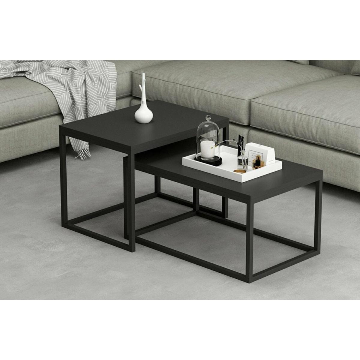 Leka Modern Coffee Table, Black – image 2