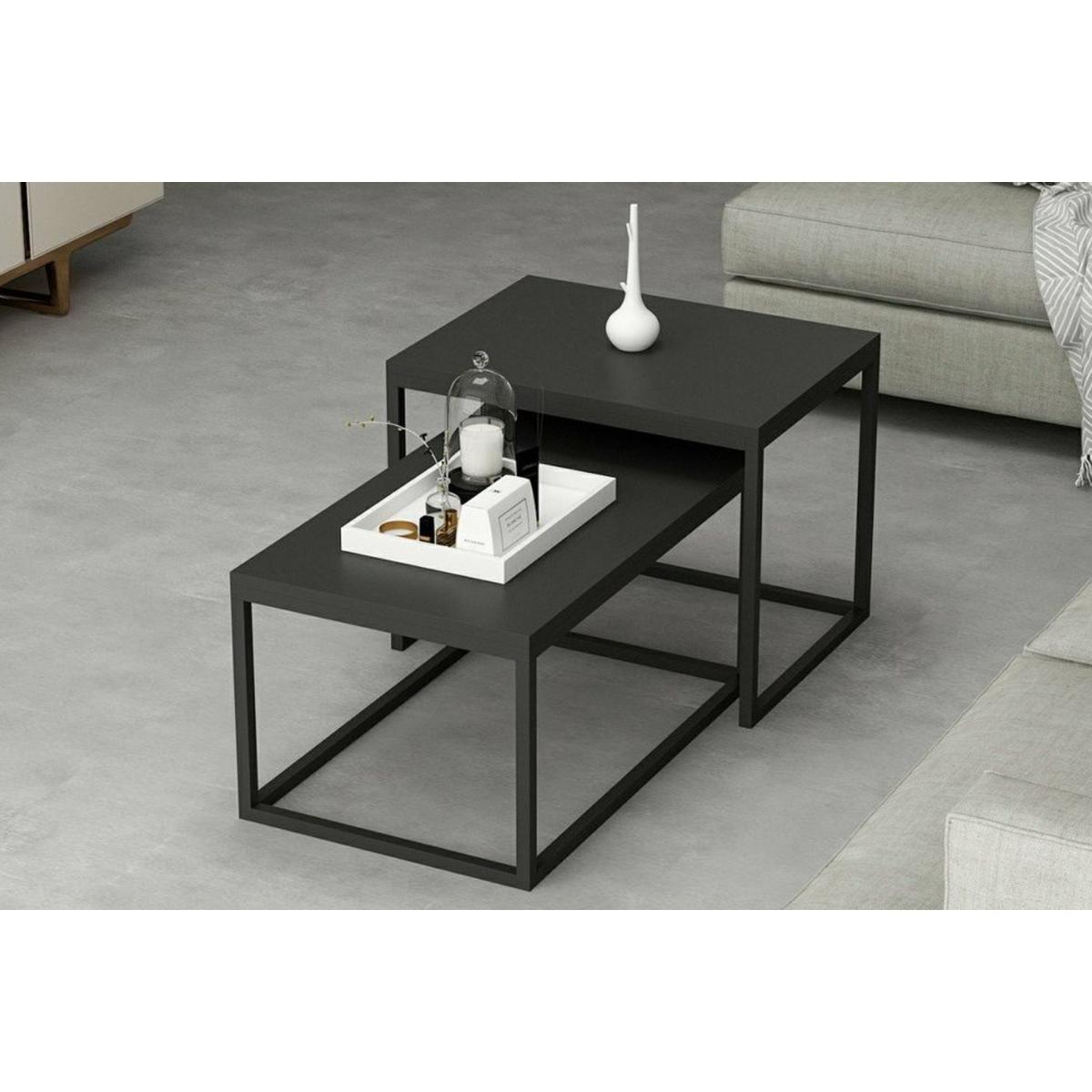 Leka Modern Coffee Table, Black – image 3