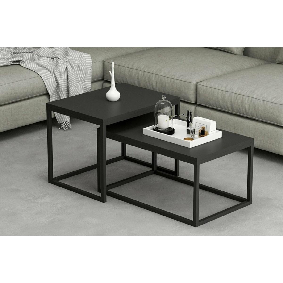 Leka Modern Coffee Table, Black – image 6