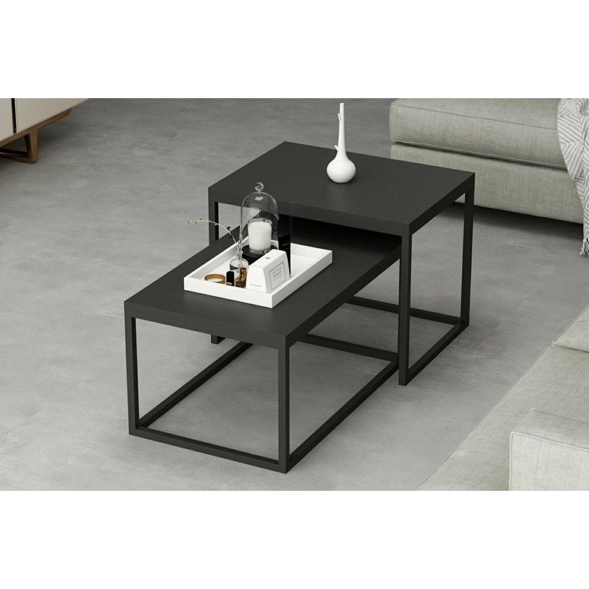 Leka Modern Coffee Table, Black – image 7