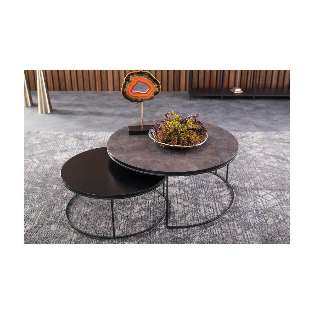 Designer Coffee Table, Dark Grey & Black – image 2