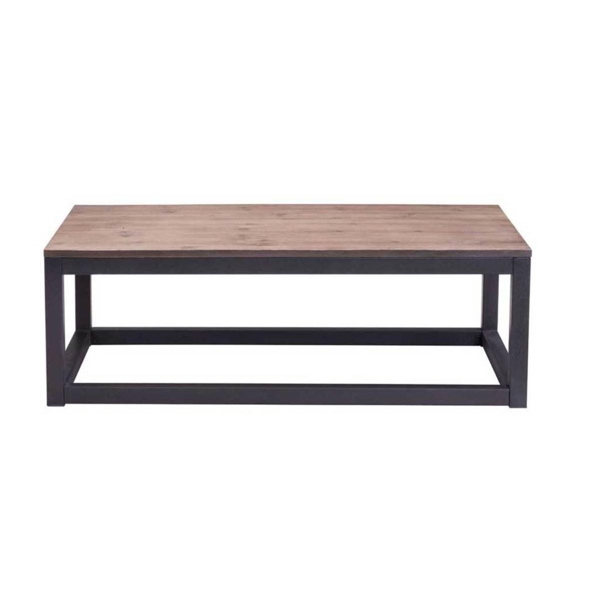 Allen Coffee Table, Dark Wood & Black – image 2