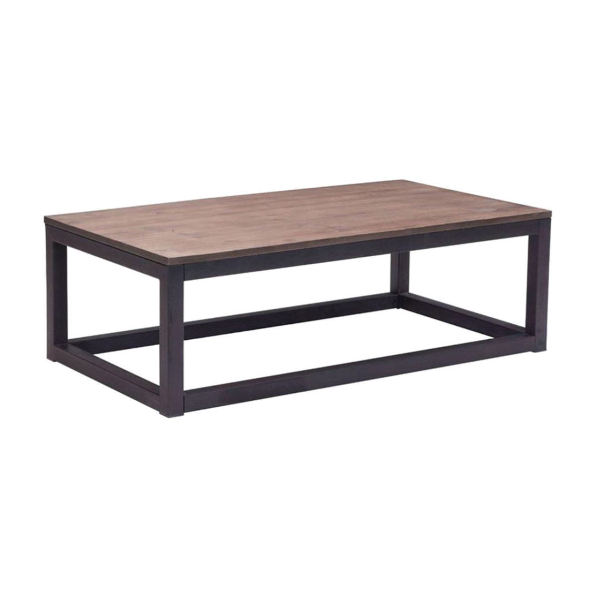 Allen Coffee Table, Dark Wood & Black – image 1