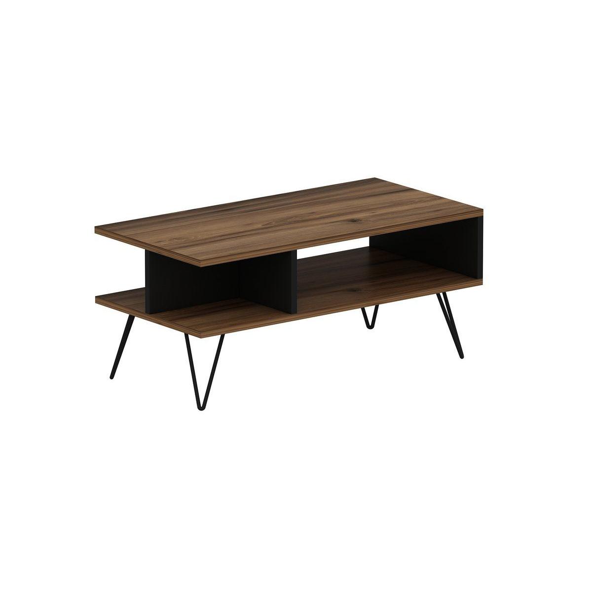 Betroya Milestone Coffee Table, Dark Wood and Black – image 4