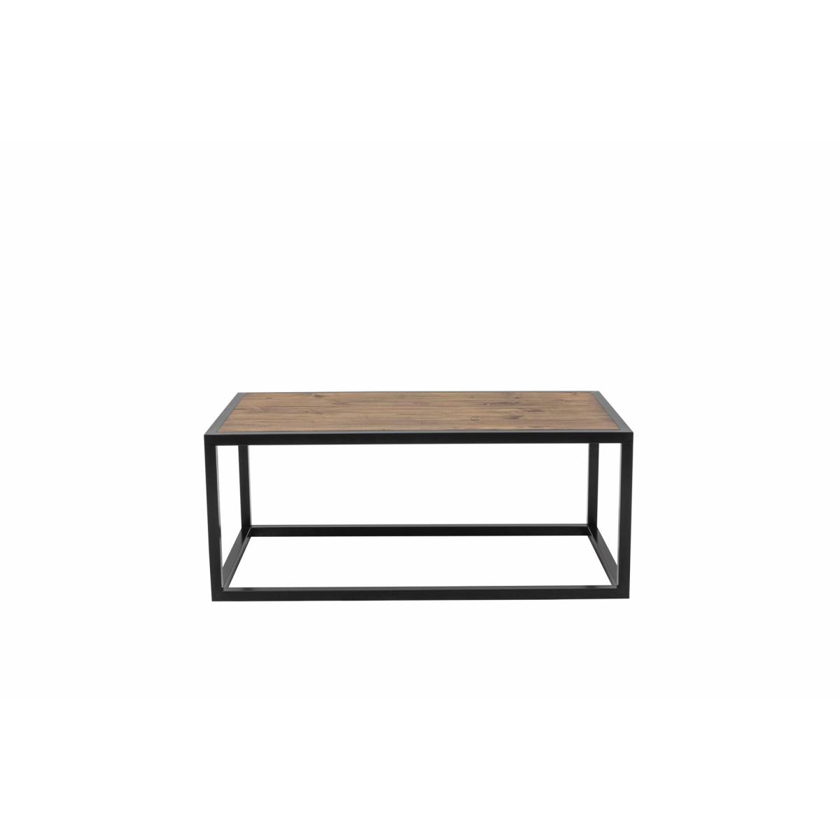 Matis Metal Leg Coffee Table, Dark Wood & Black – image 5