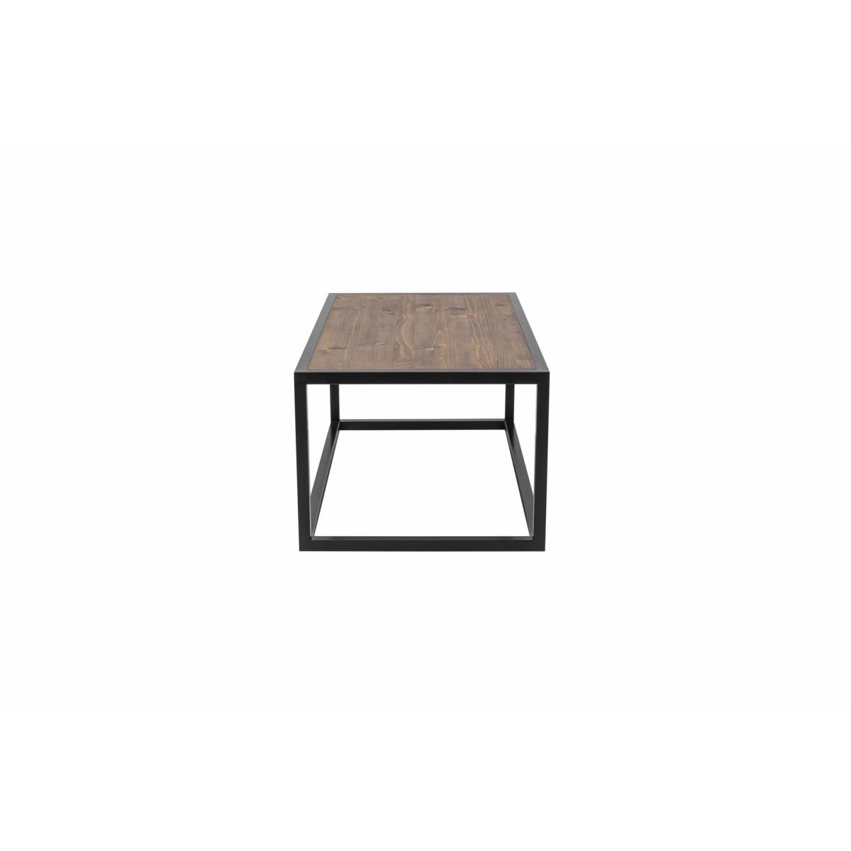 Matis Metal Leg Coffee Table, Dark Wood & Black – image 7