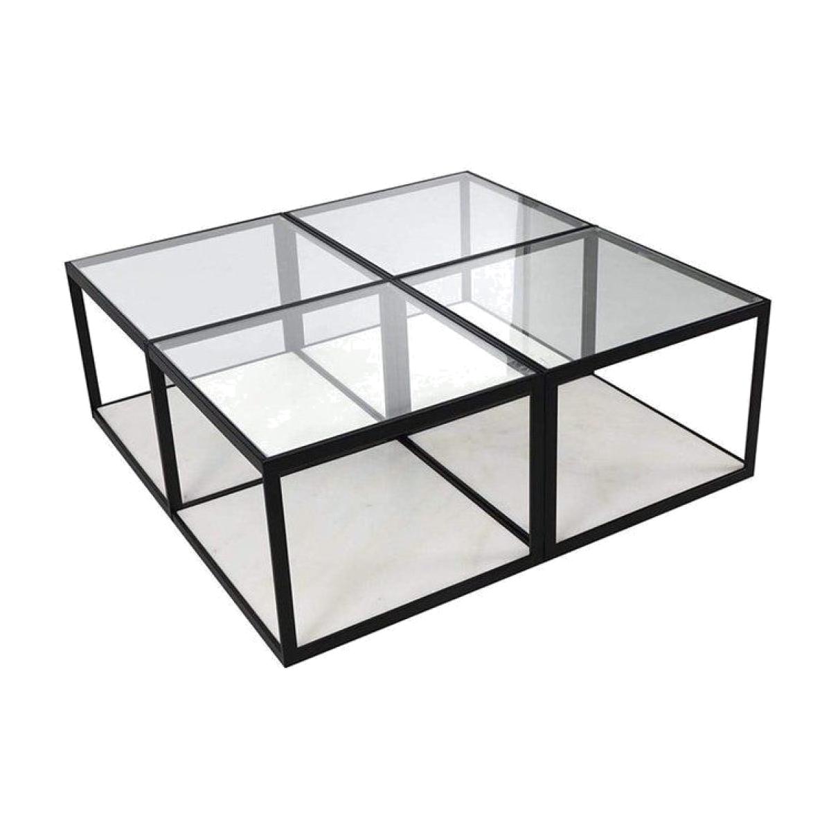 Meteo 4 Piece Modular Coffee Table, Black – image 1