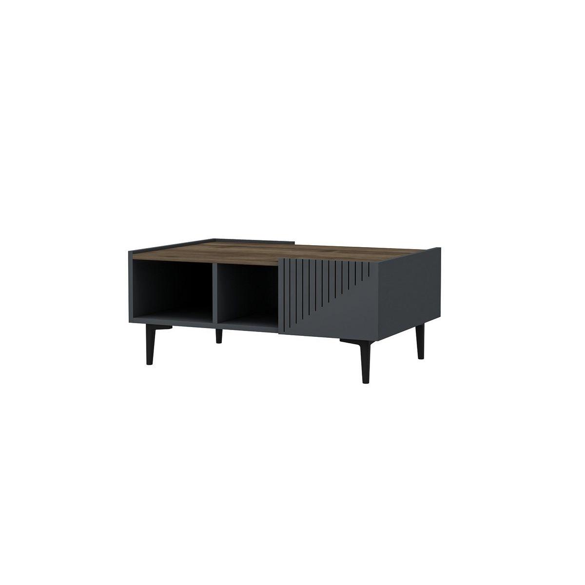 Grand Coffee Table, Dark Grey & Dark Wood – image 2