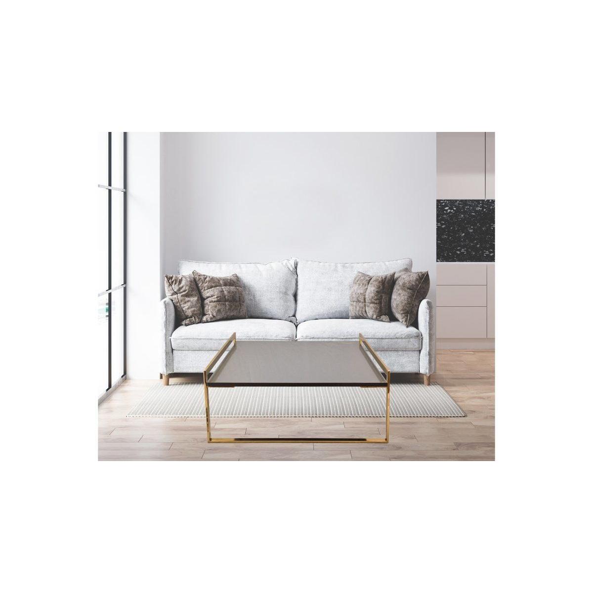 Semien Coffee Table, Grey & Gold – image 3