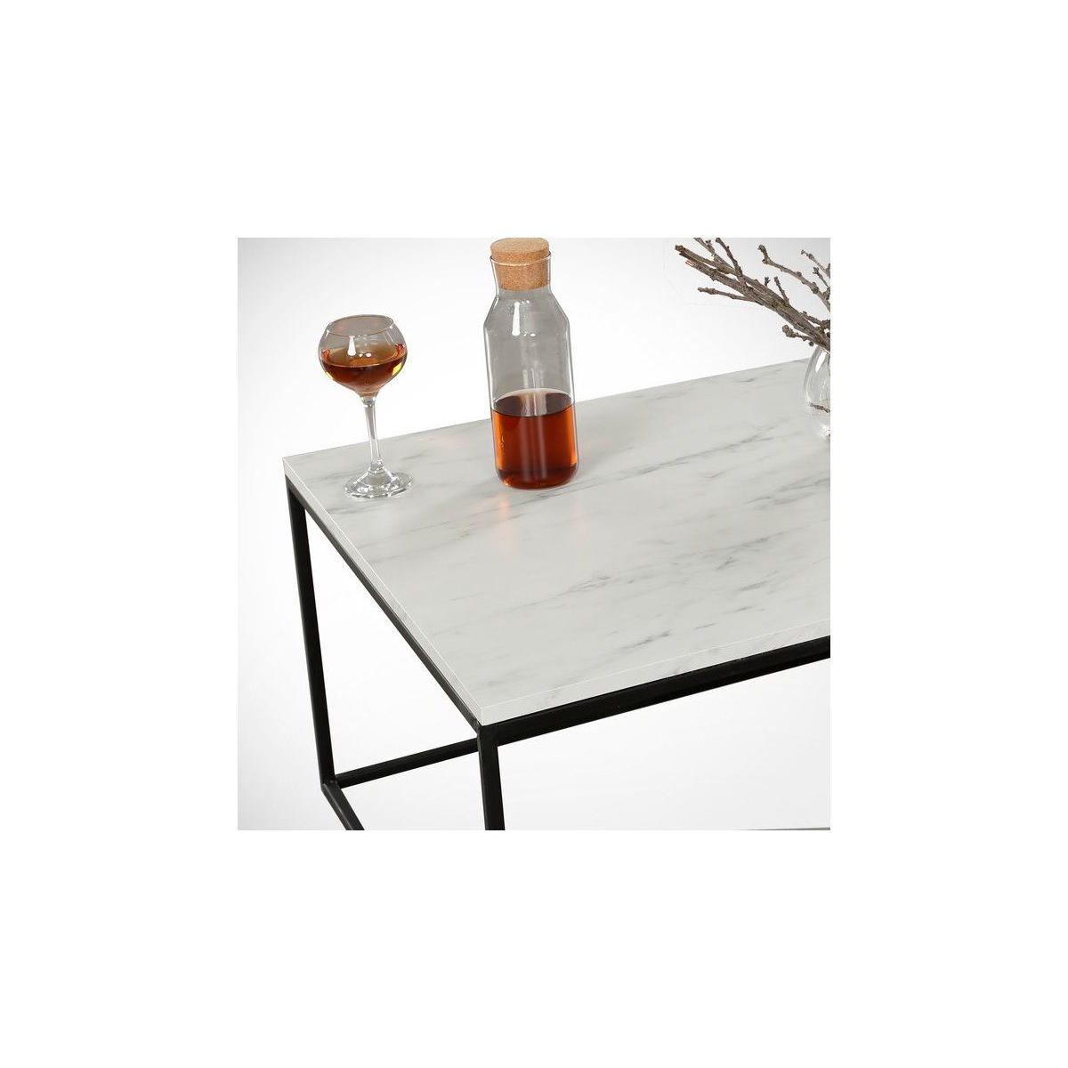 Cosco Marble Coffee Table, White & Black – image 3