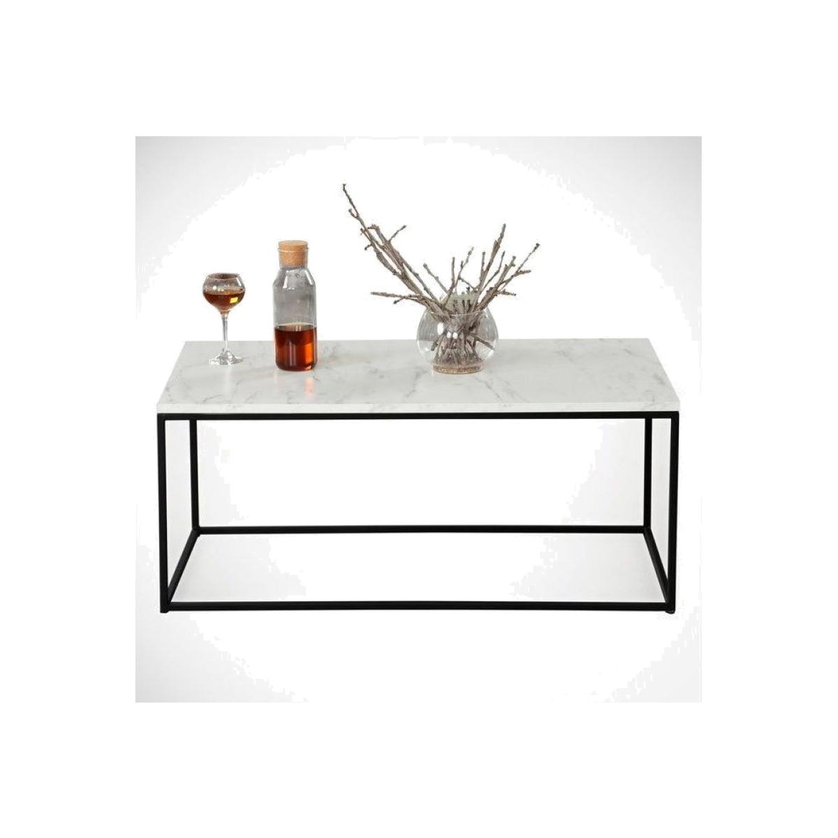 Cosco Marble Coffee Table, White & Black – image 1