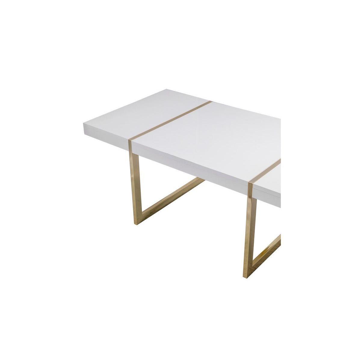 King Coffee Table, White & Gold – image 2