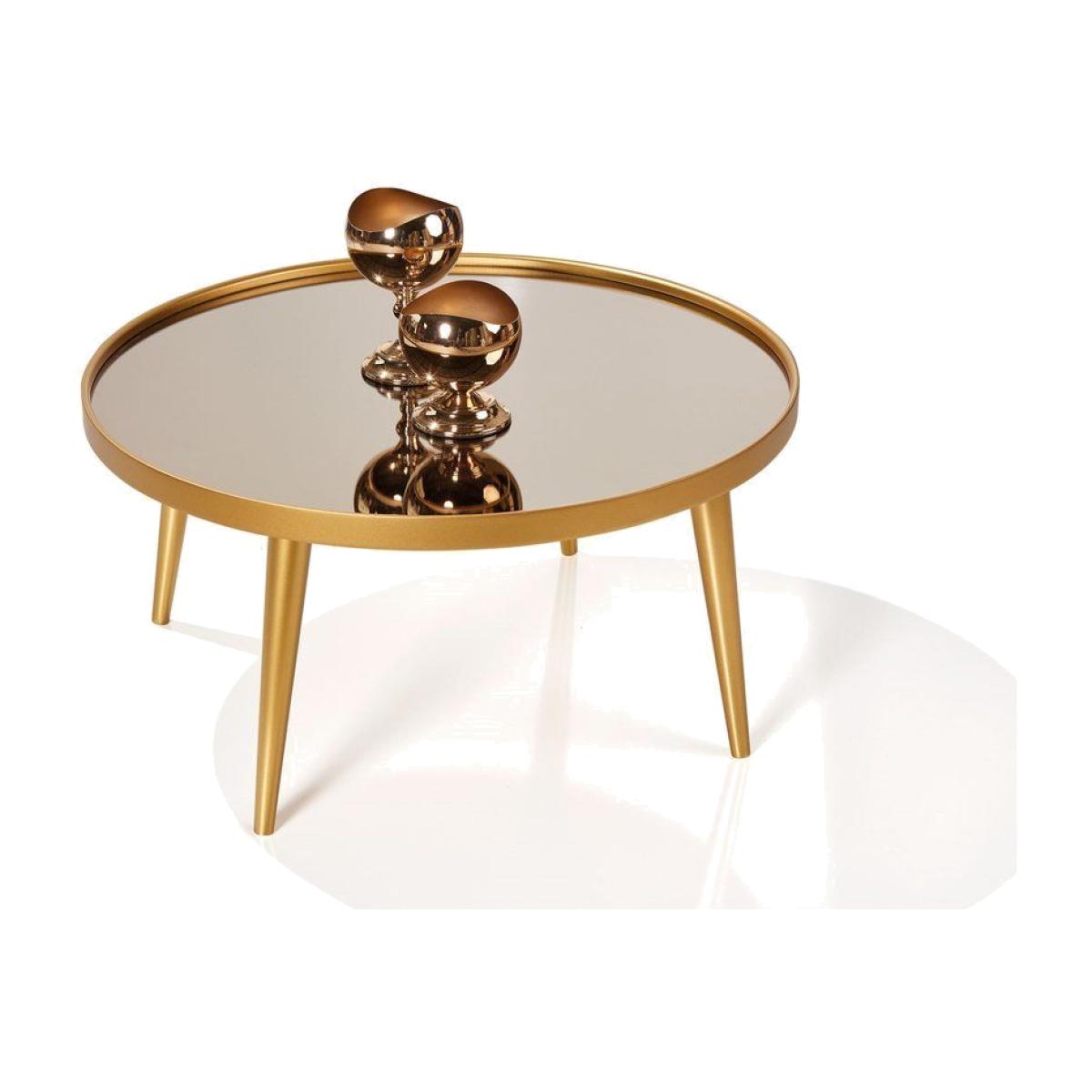 Tesla Glass Coffee Table, Gold