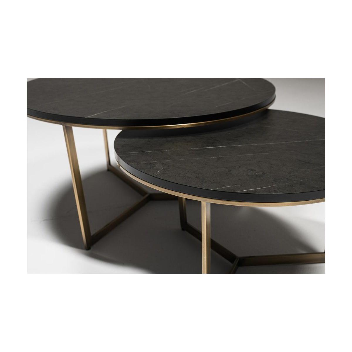 Bent Coffee Table, Black & Gold – image 3
