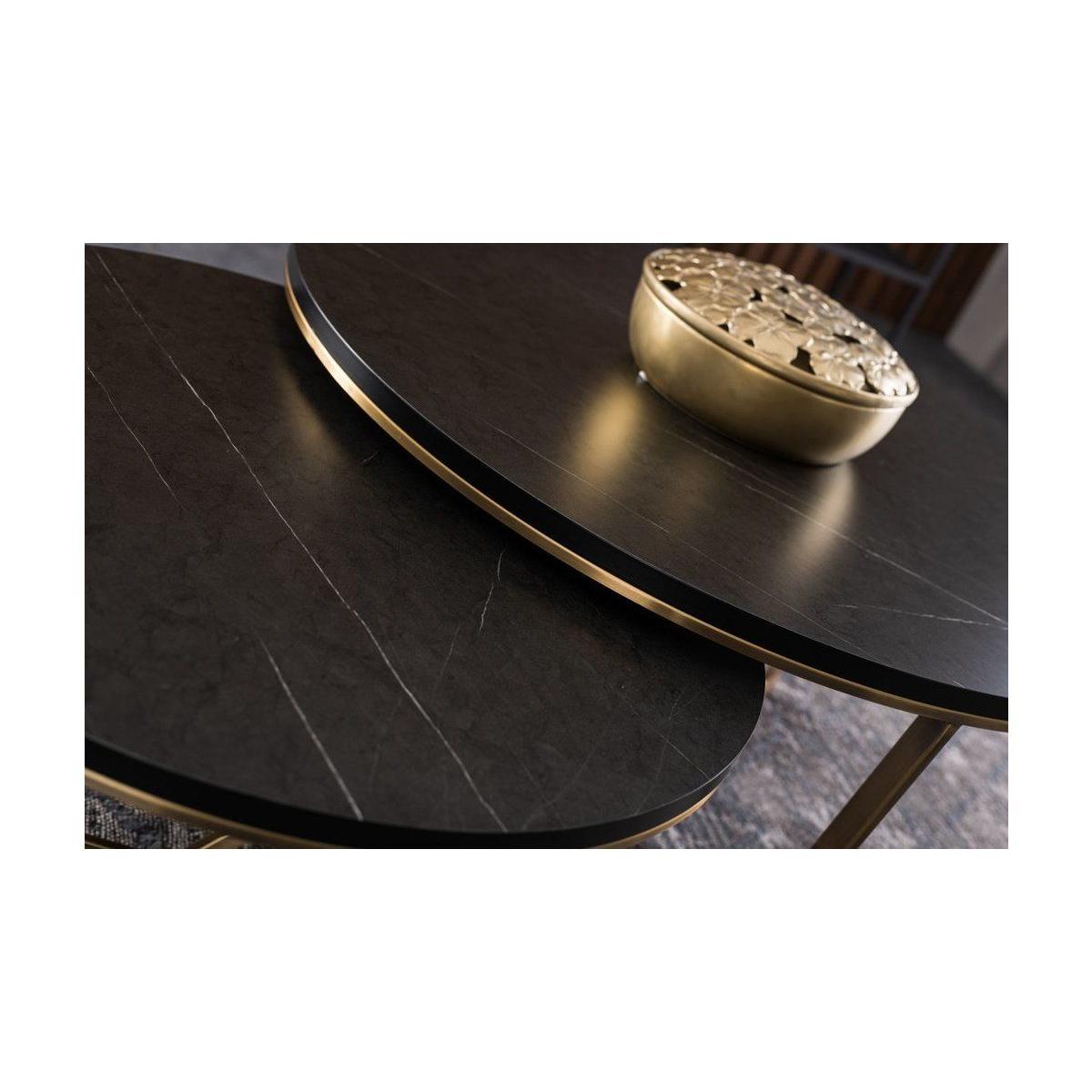 Bent Coffee Table, Black & Gold – image 5