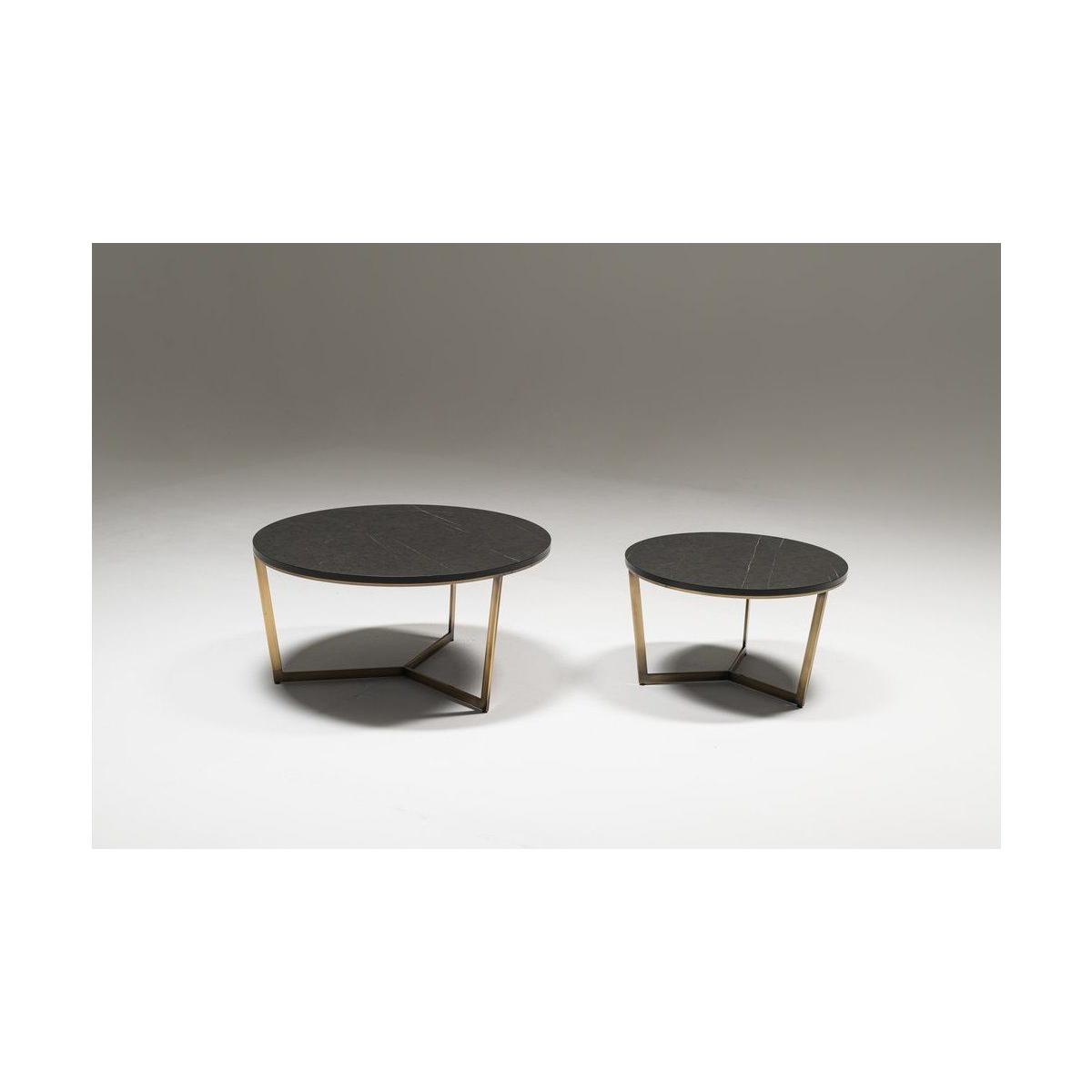 Bent Coffee Table, Black & Gold – image 7