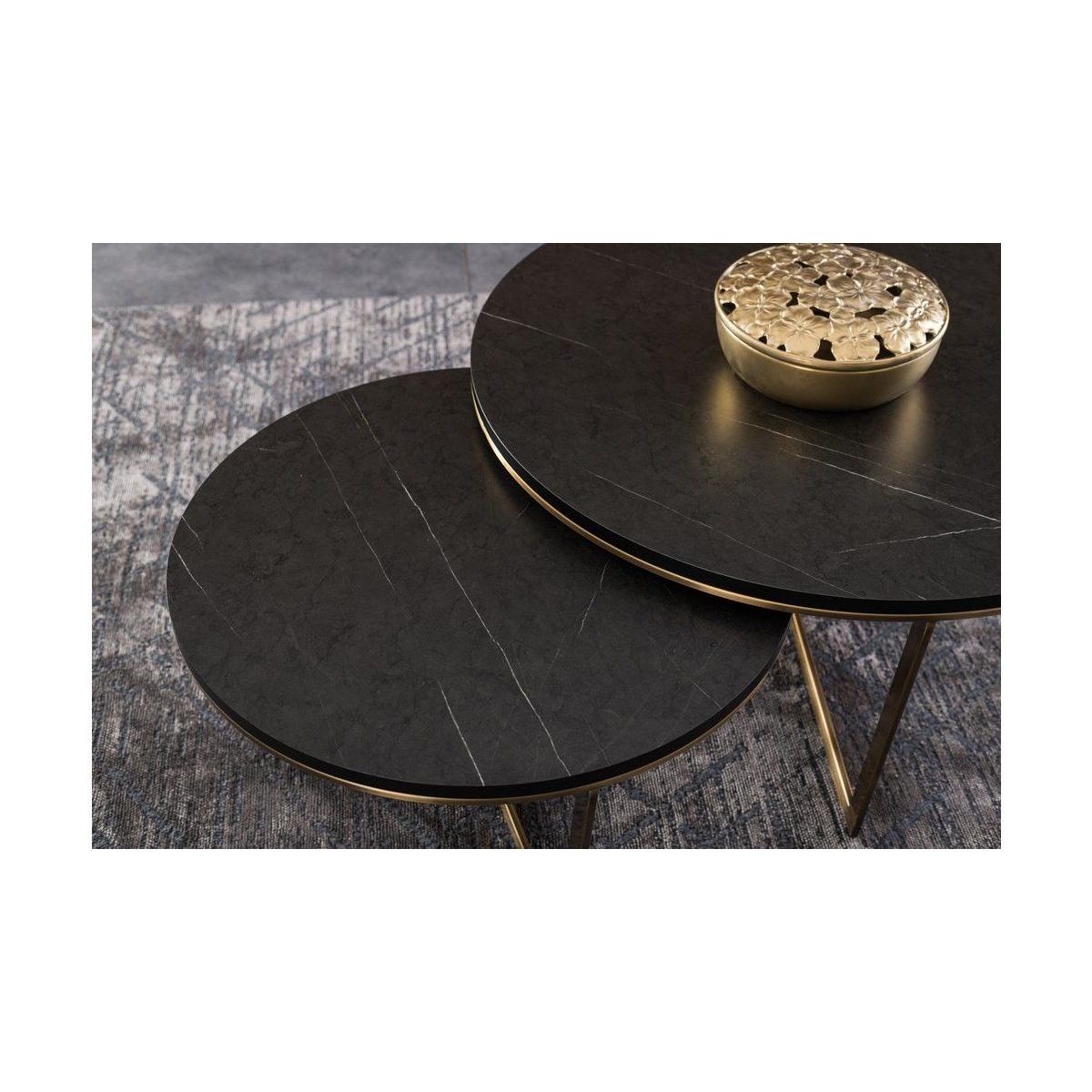 Bent Coffee Table, Black & Gold – image 10