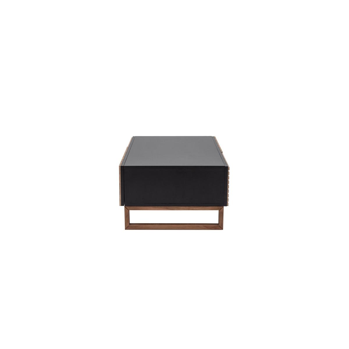 Latte Coffee Table With Drawer, Dark Wood & Black – image 11