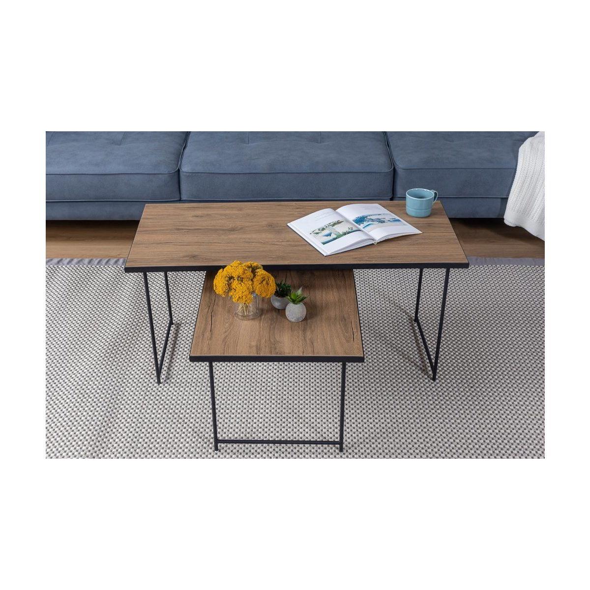 Loca Coffee Table Set, Walnut – image 9