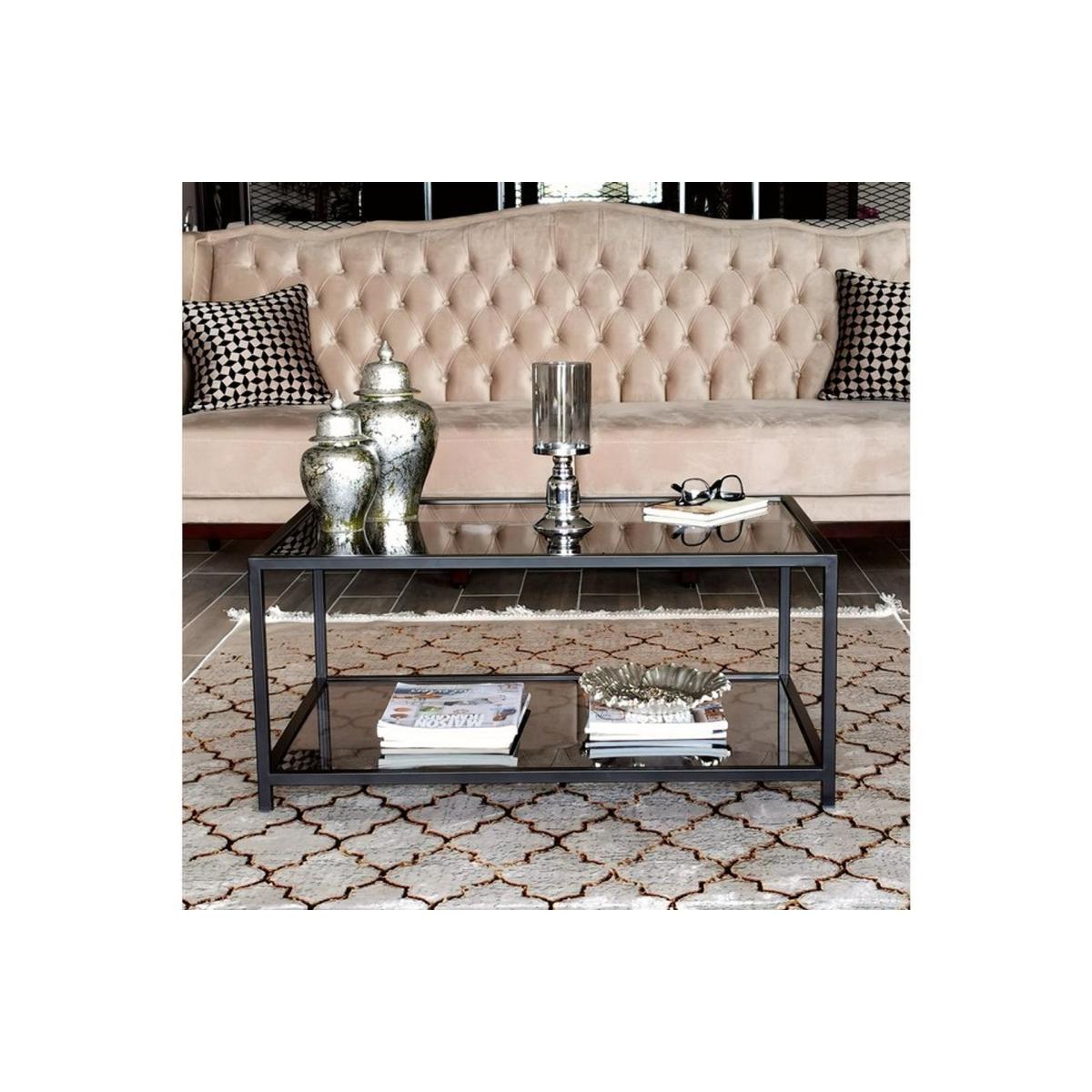 Neostyle Tempered Glass Coffee Table, Black – image 8