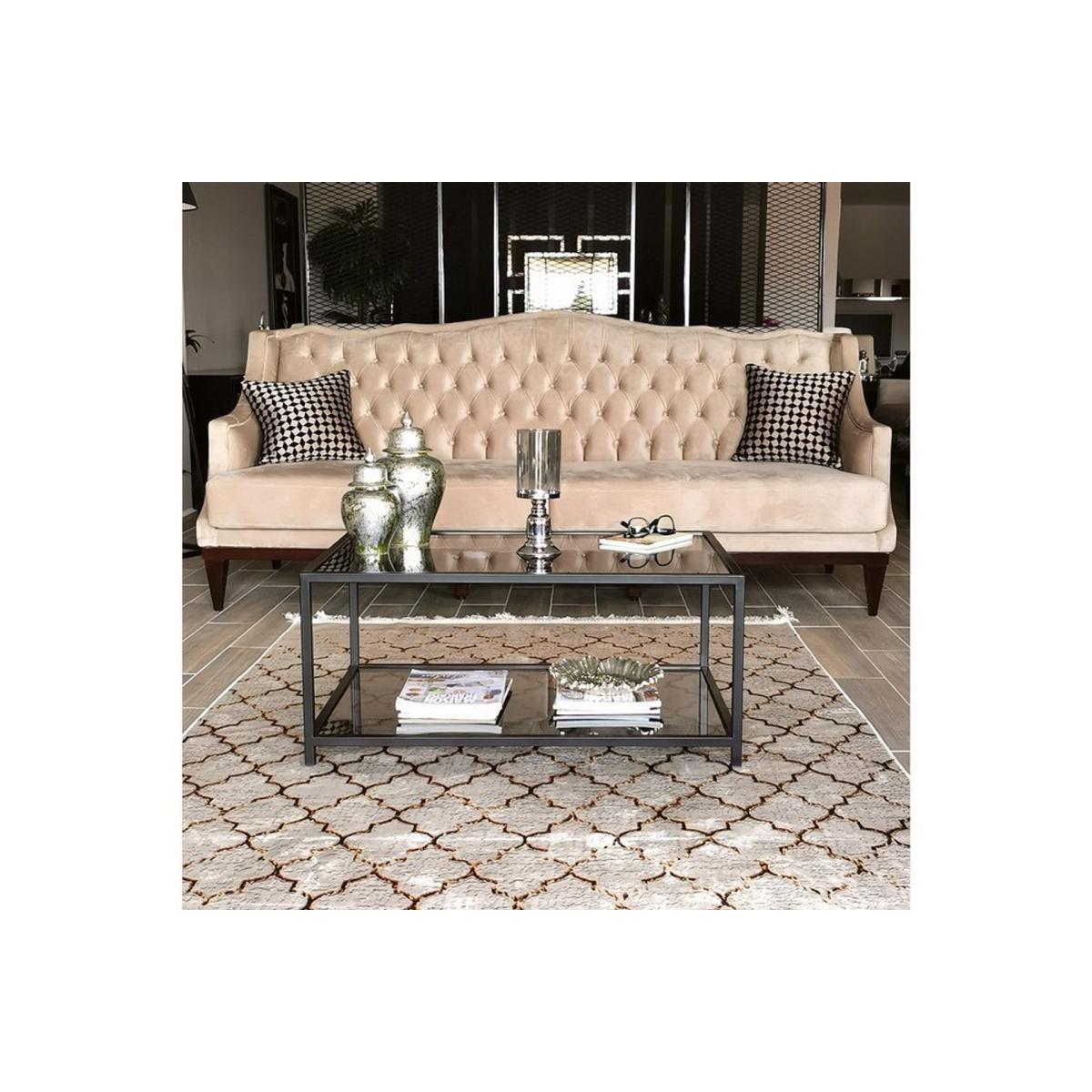 Neostyle Tempered Glass Coffee Table, Black – image 10