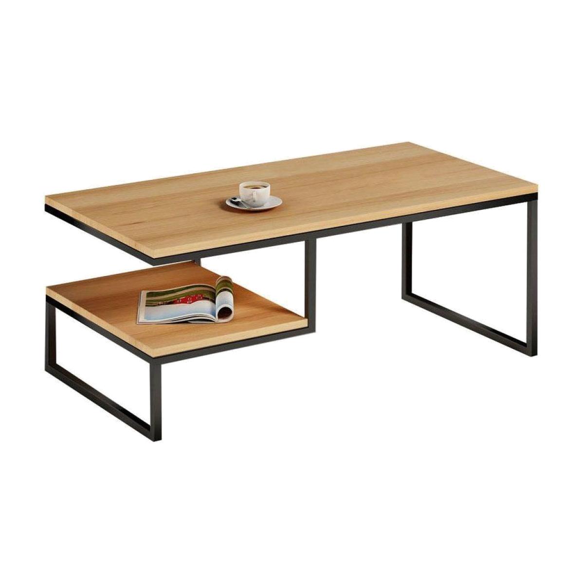 Goips Coffee Table, Black & Light Wood – image 1