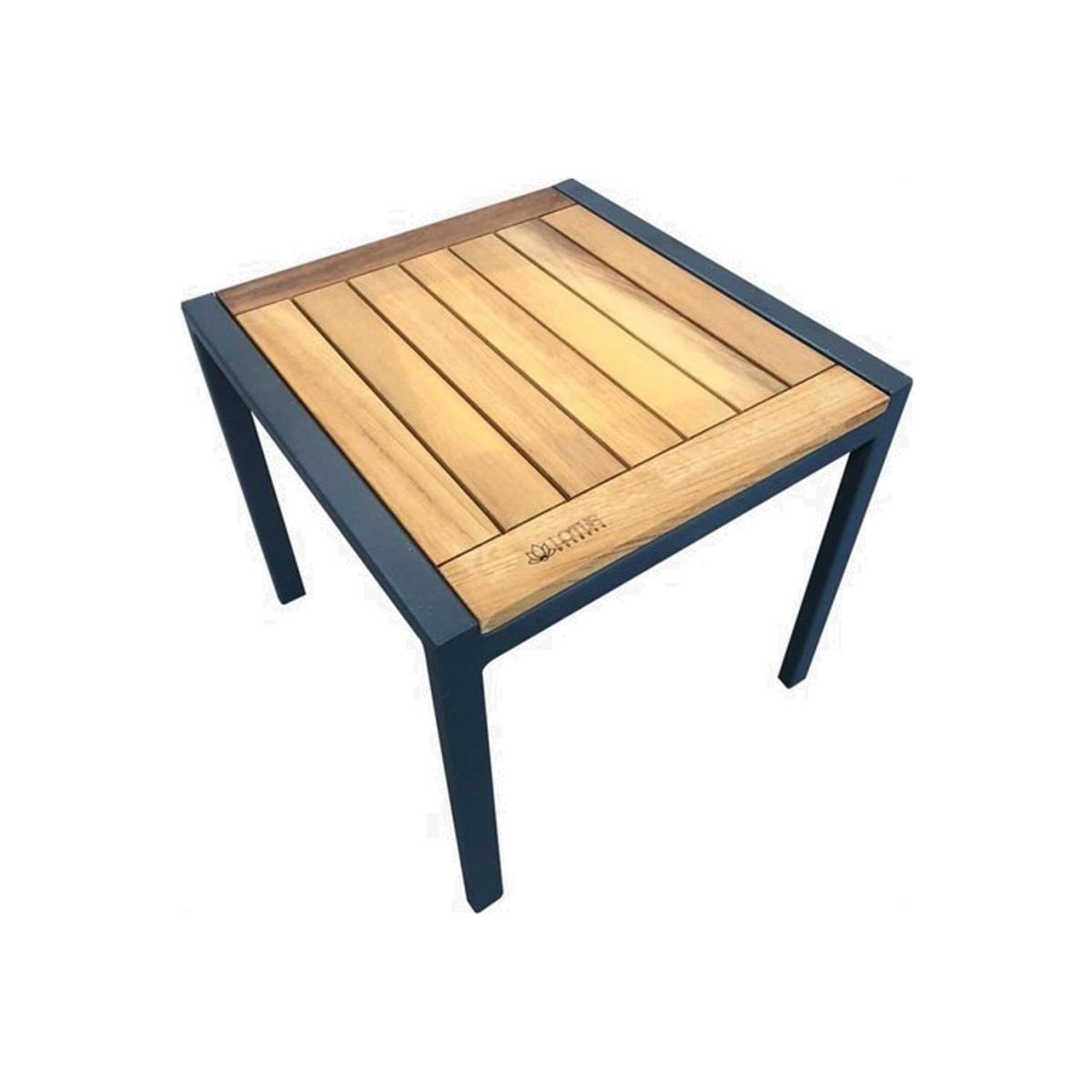 Lotus Outdoor Coffee Table, Light Wood & Grey