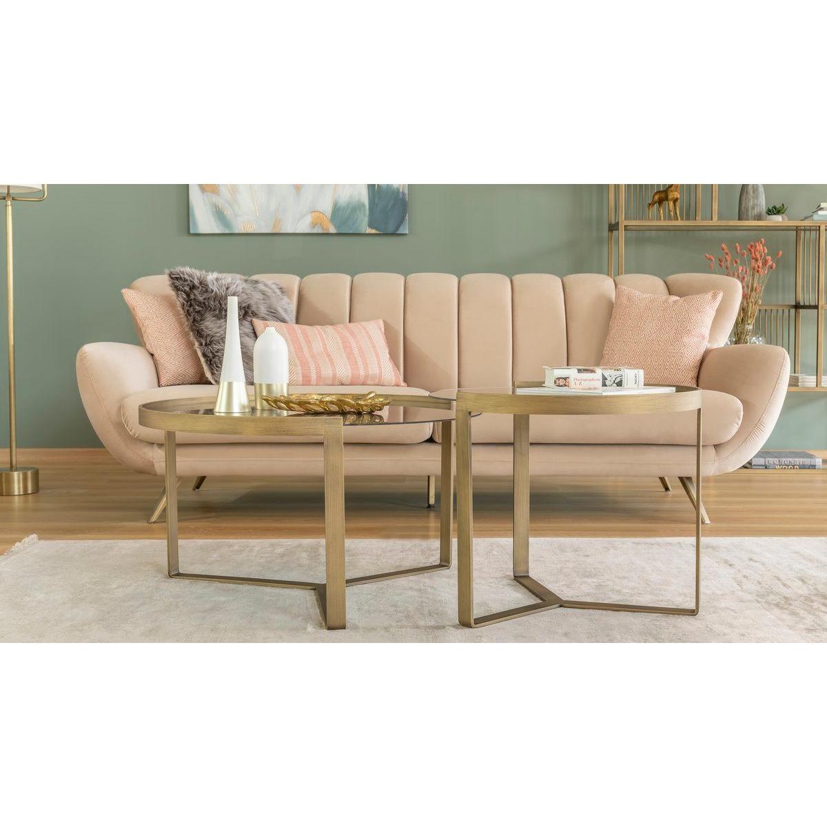 Tribeca Duo Coffee Table, Brass – image 3