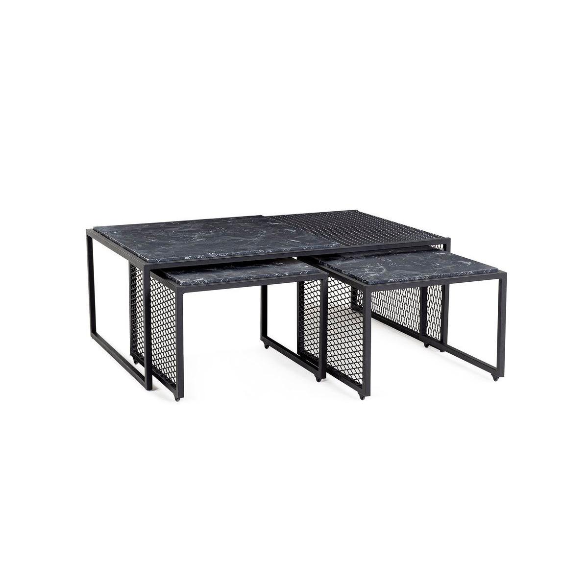 Prestige Coffee Table Set, Black Marble – image 5
