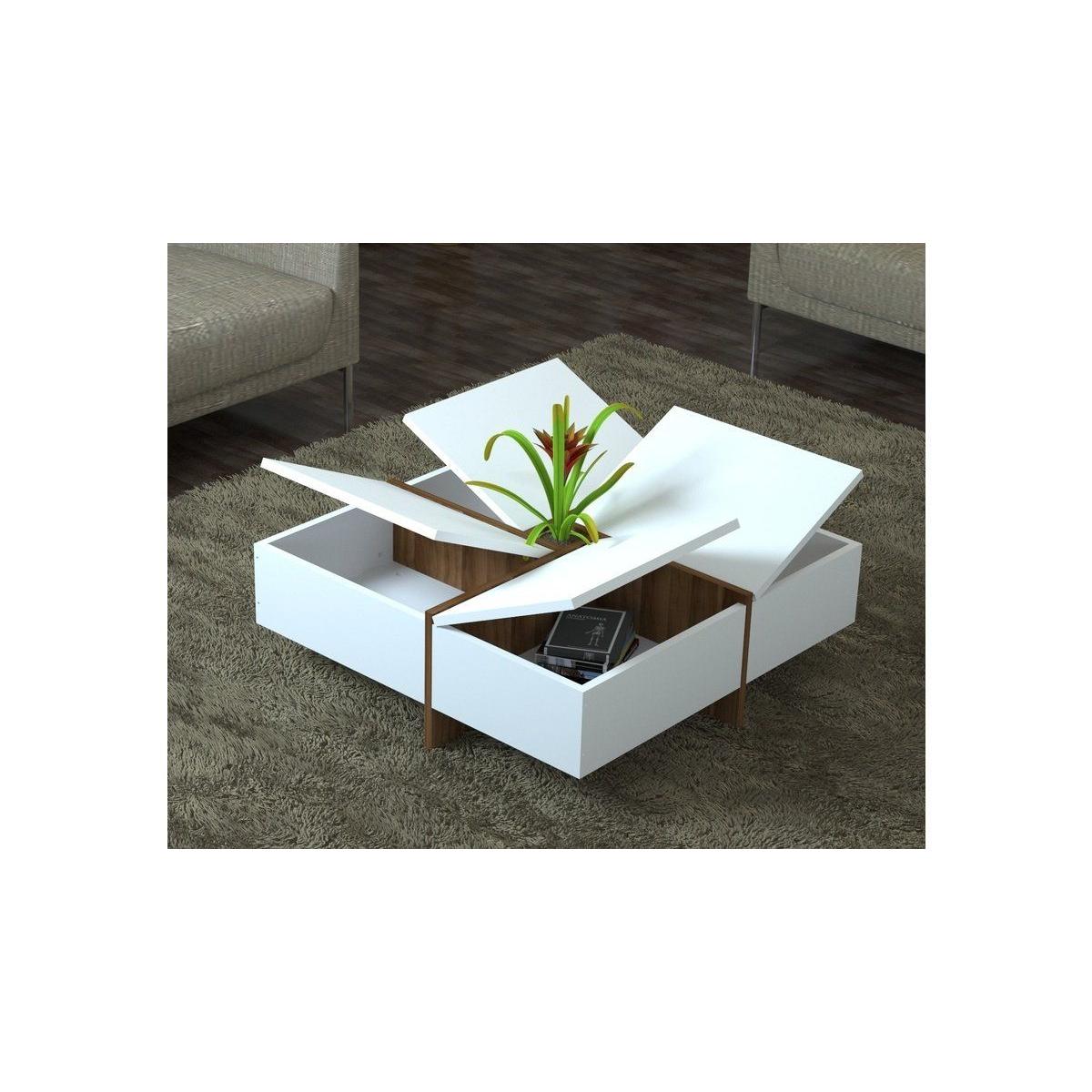 Amethyst Coffee Table, White – image 2