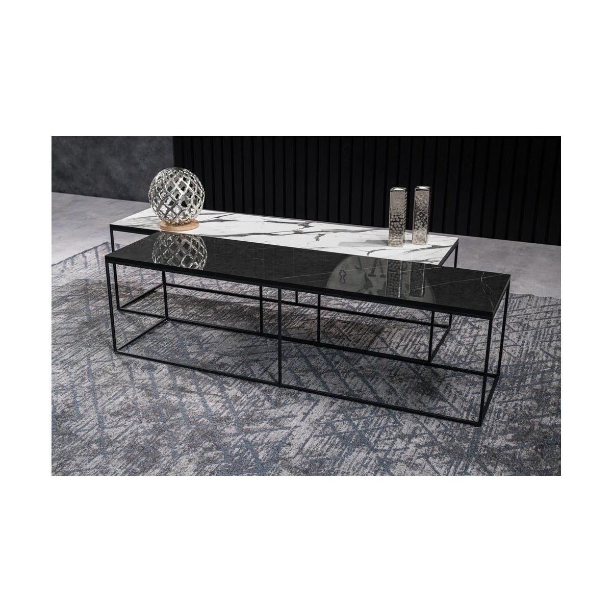 Walton Coffee Table, Black & White – image 7