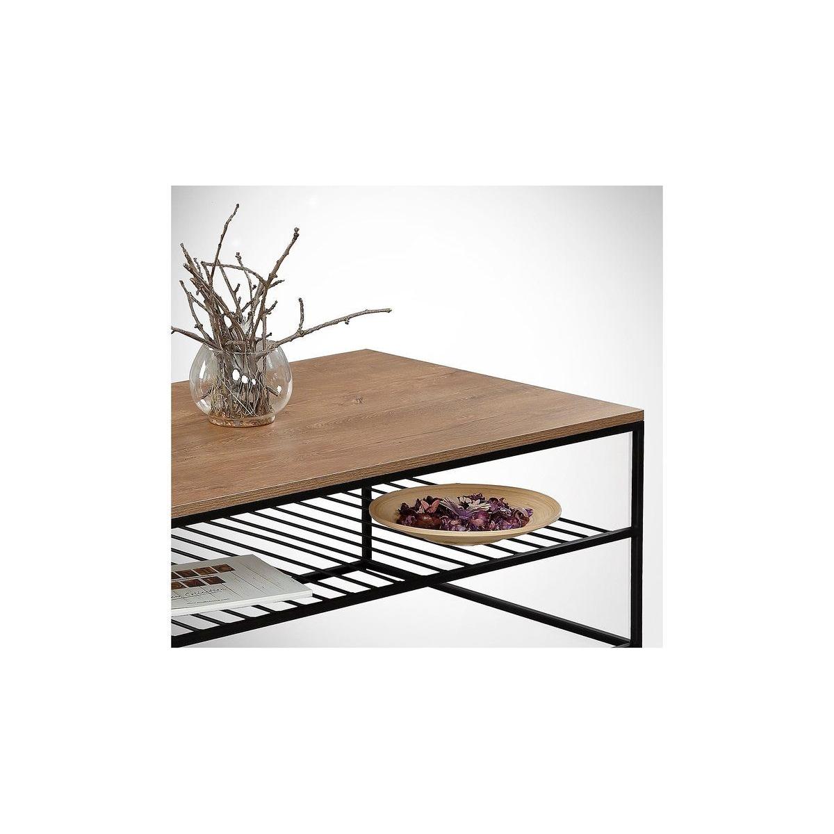 Etna Coffee Table, Dark Wood & Black – image 3