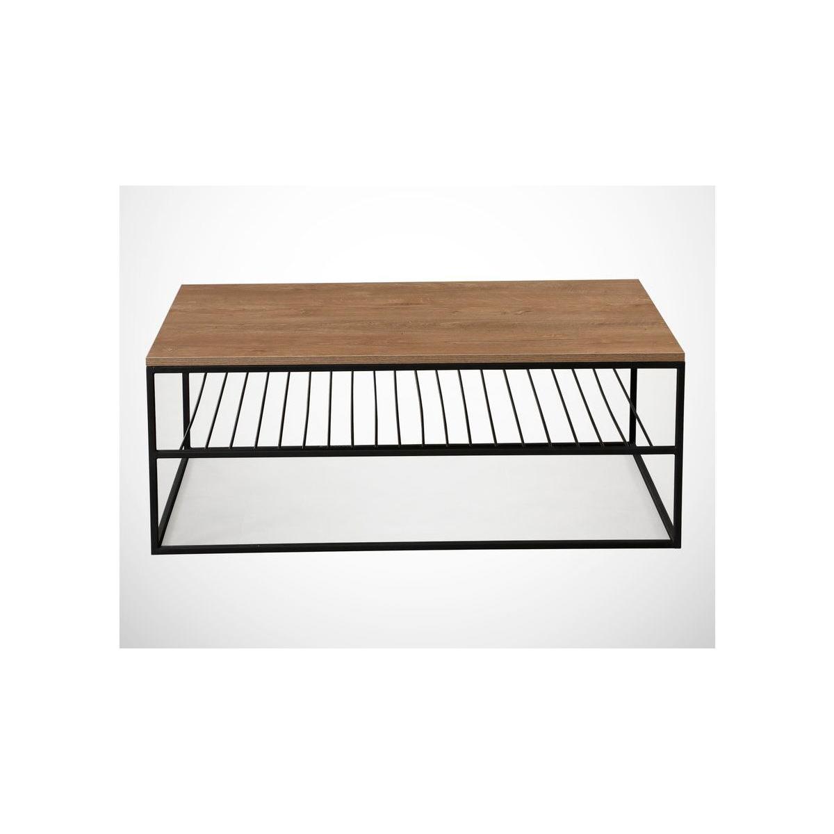 Etna Coffee Table, Dark Wood & Black – image 4