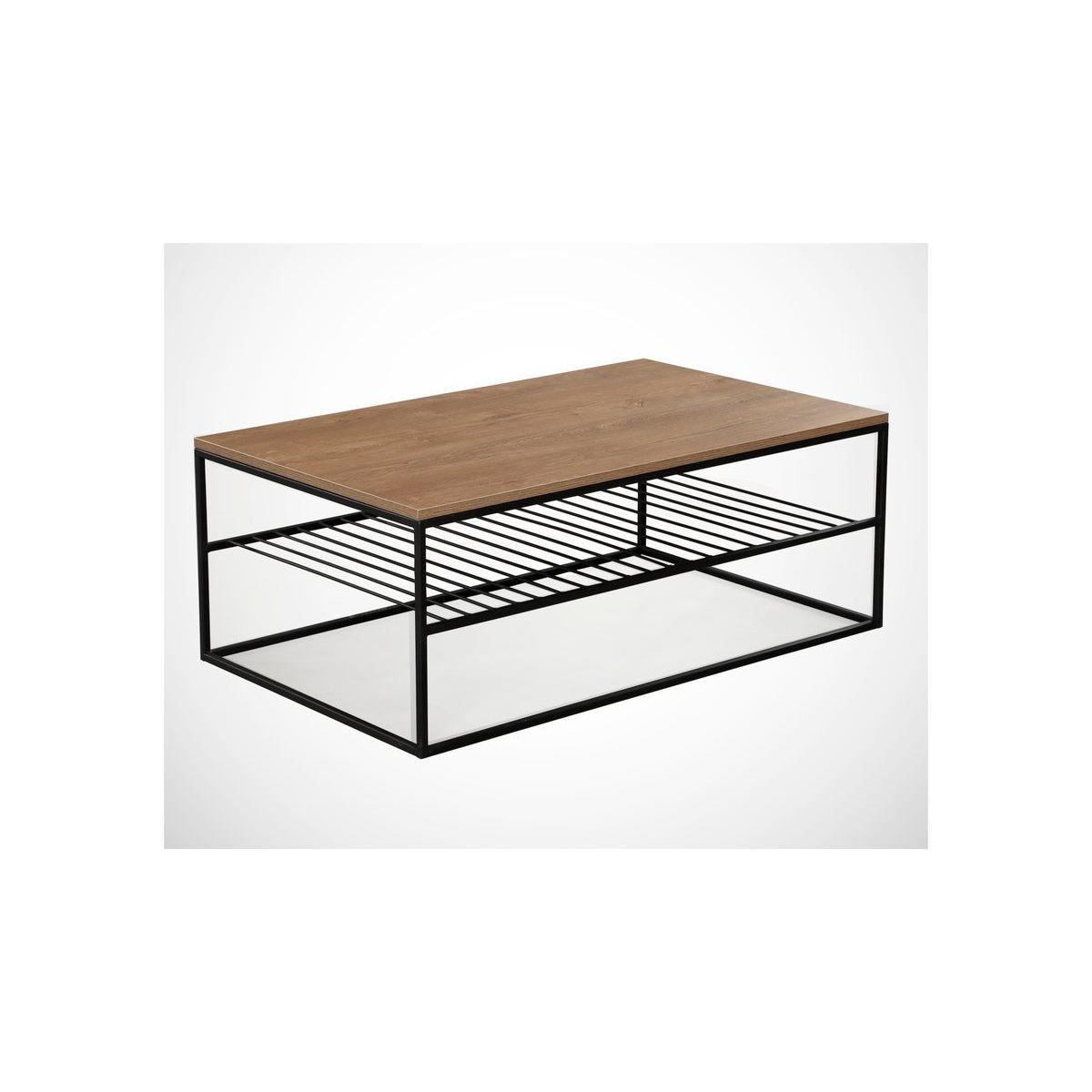 Etna Coffee Table, Dark Wood & Black – image 5