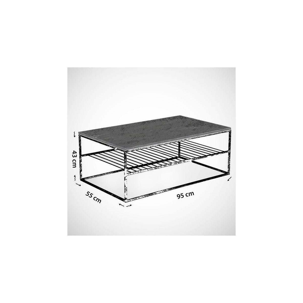 Etna Coffee Table, Dark Wood & Black – image 6