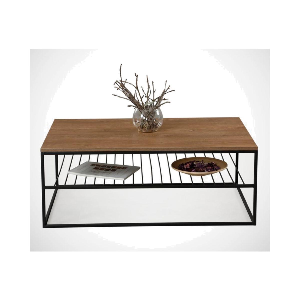 Etna Coffee Table, Dark Wood & Black – image 1