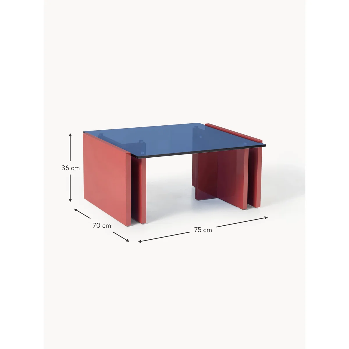 Coffee Table Elam with Glass Top – image 6