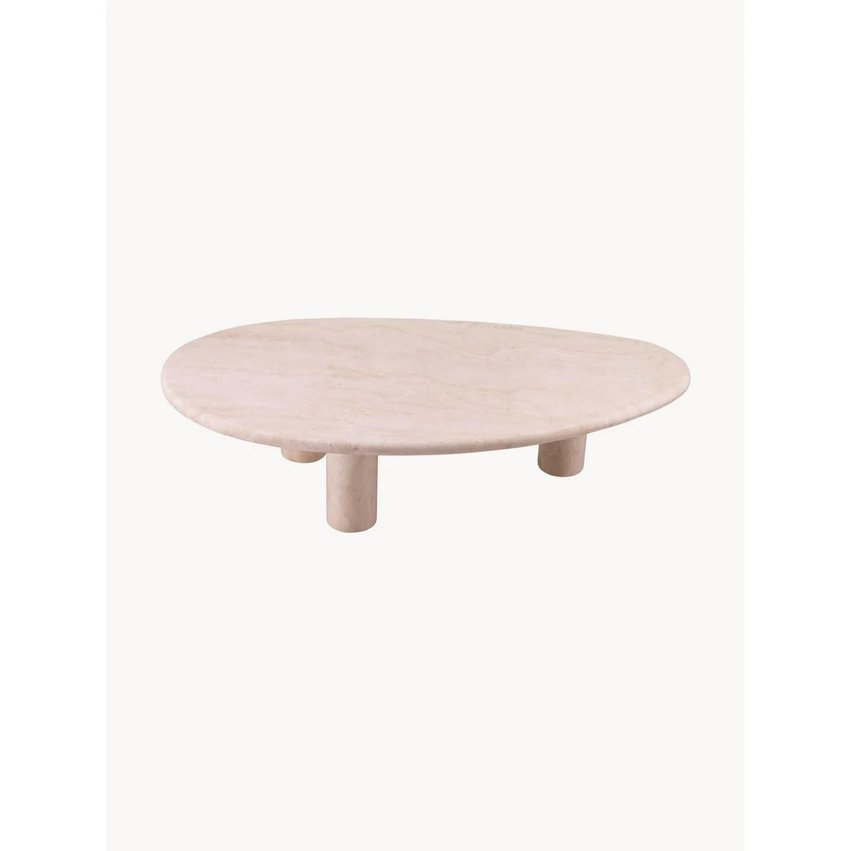 Organic-Shaped Travertine Coffee Table Prelude – image 2